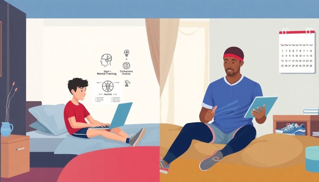 Управление стрессом и тревогой в конце матча - иллюстрация