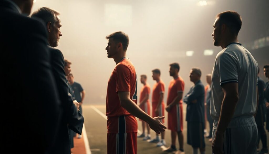 Этикет победы и проигрыша в конце матча - иллюстрация